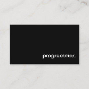 Programmerar Enkel Svart Visitkort