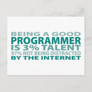 Programmerare 3 % Talent Vykort