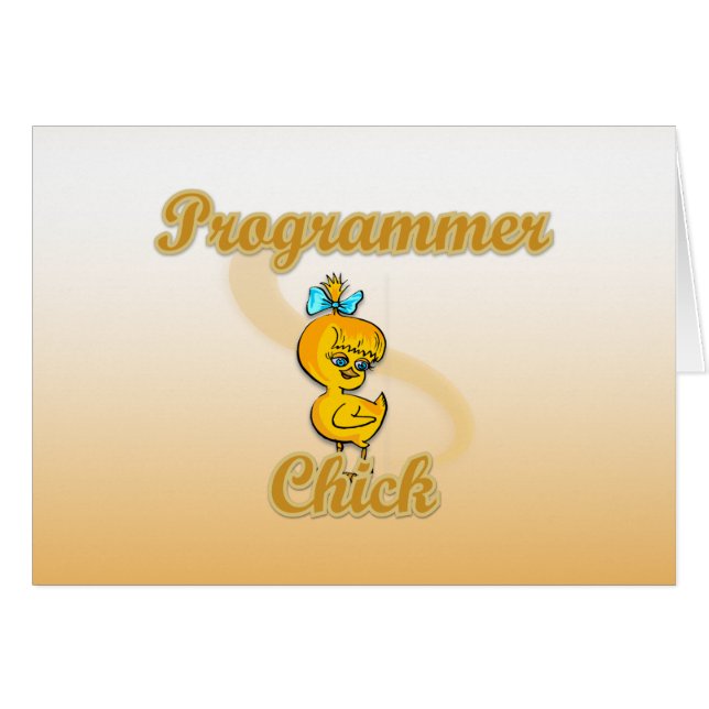 Programmerare-Chick Hälsningskort (Framsidan Horizontal)