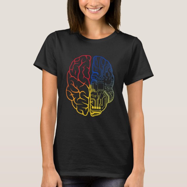 Programmerare Coder Brain Programming Coding Geek T Shirt (Framsida)