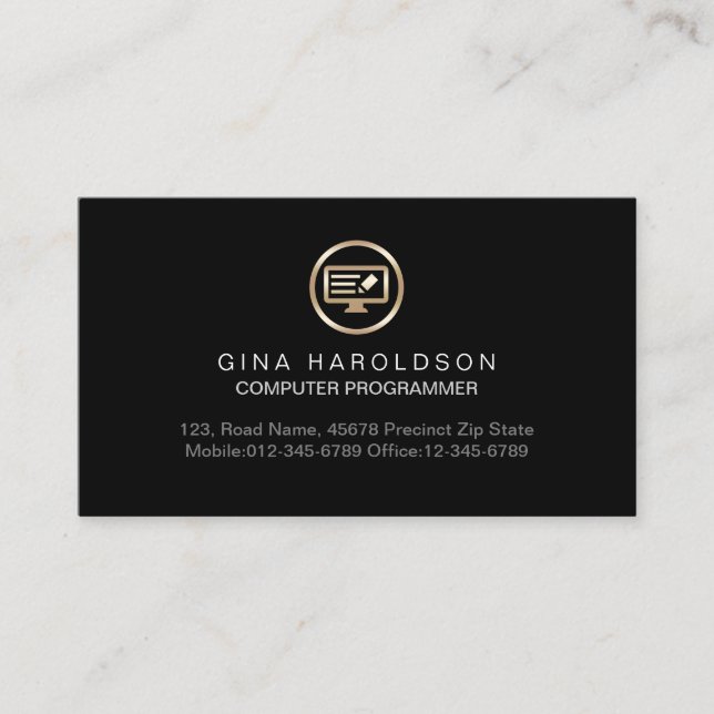 Programmerare Coder Computer Technical Visitkort (Framsida)