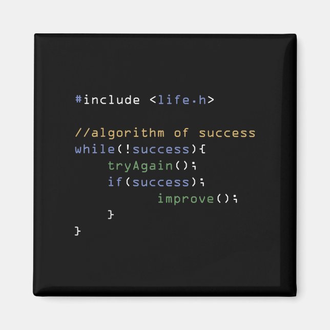 Programmerare Computer Science Memding Coding Humo Magnet (Framsidan)