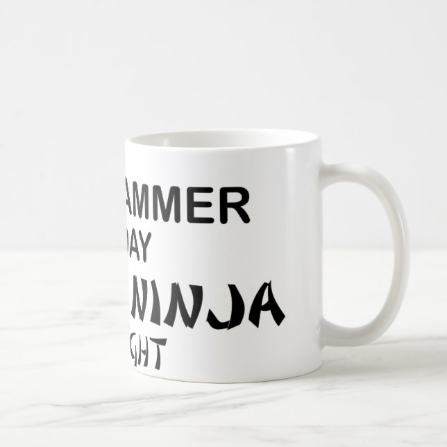 Programmerare dödliga Ninja vid natt Kaffemugg (Höger)