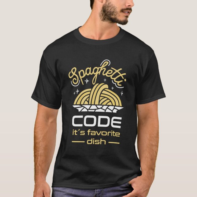 Programmerare för datorprogrammering av spaghetti- t shirt (Framsida)