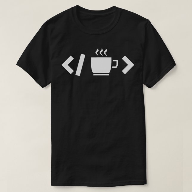 Programmerare för kaffekod Webben Developer Progra T Shirt (Design framsida)