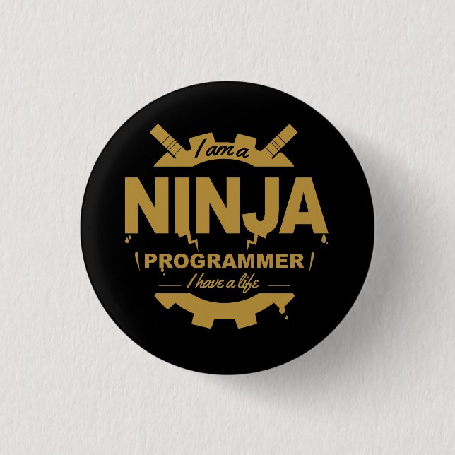 programmerare för knappnålar - jag är en ninja knapp (Framsida)