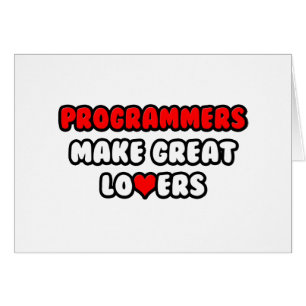 Programmerare gör Underbara Älskare Hälsningskort