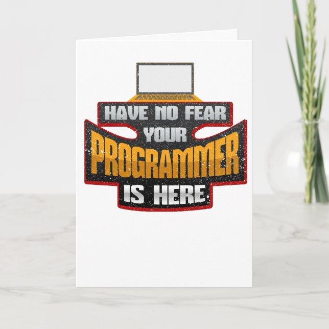 Programmerare har ingen skräck din programmerare kort (Framsida)