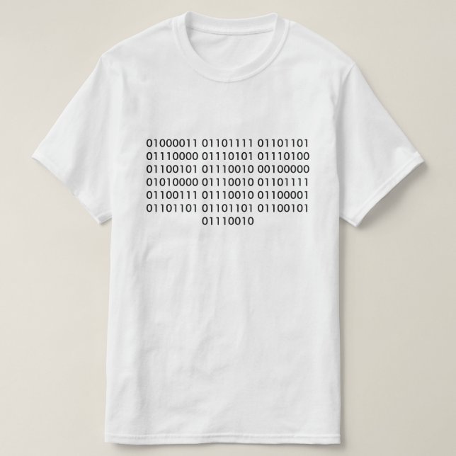 Programmerare i binärt kodifierar tee (Design framsida)