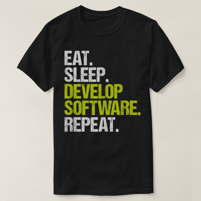 Programmerare Ingenjör Eat-Software-utvecklare för T Shirt (Design framsida)