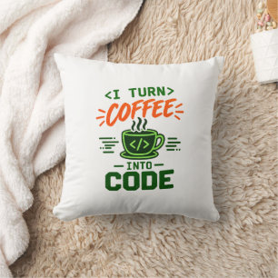Programmerare IT Humor Jag Förvandlar Kaffe Till K Kudde