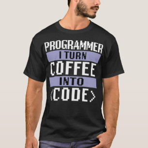 Programmerare jag sätter in kaffe i kodningskatt t shirt