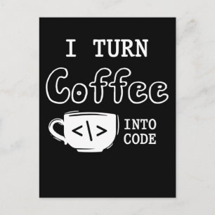 Programmerare Kaffe Skämt Mjukvara Kodare Vykort