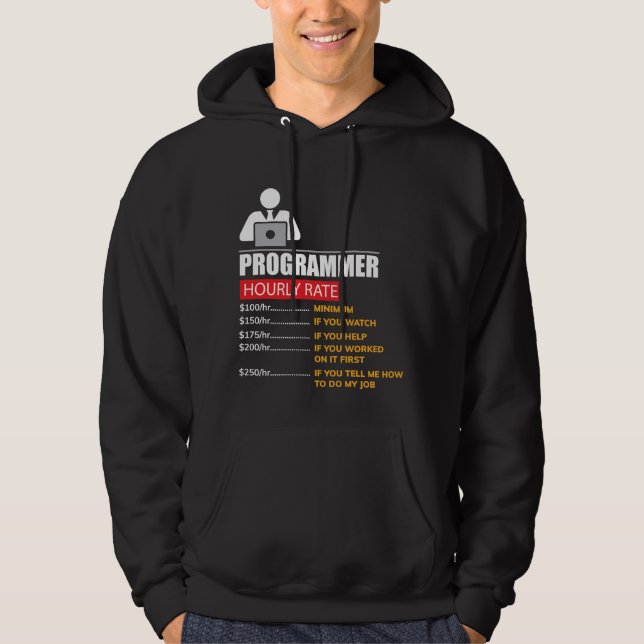 Programmerare klassar i timmen - det roliga hoodie (Framsida)