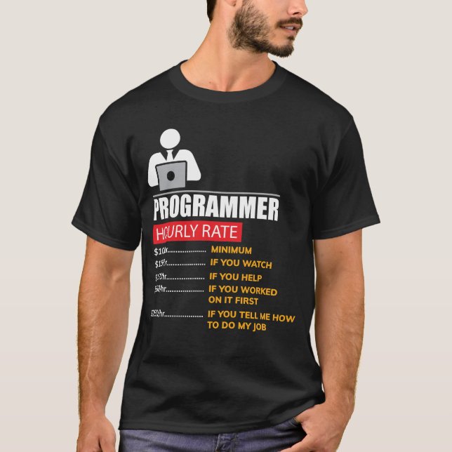 Programmerare klassar i timmen - det roliga t shirt (Framsida)