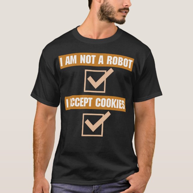 Programmerare Kodare Dator Jag Är Inte En Robot Ja T Shirt (Framsida)
