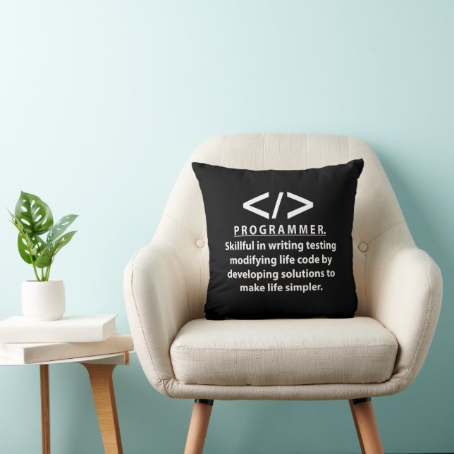 Programmerare Kodare Utvecklare Programmerare Kudde (Stol)