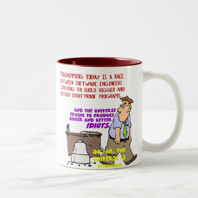 Programmerare kontra universum (1) Två-Tonad mugg (Höger)