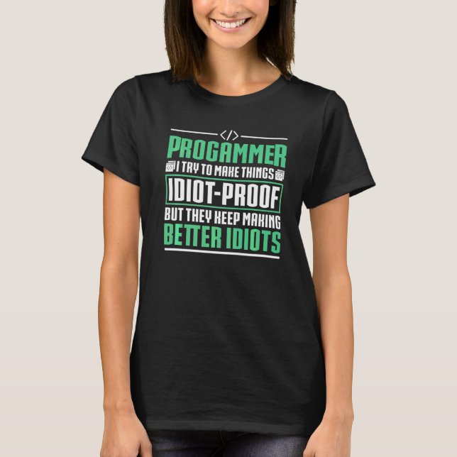 Programmerare Manar Women Computer Coder Programmi T Shirt (Framsida)