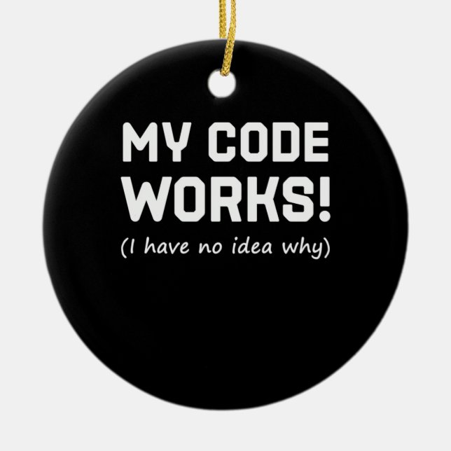 Programmerare Min kod fungerar Julgransprydnad Keramik (Framsidan)