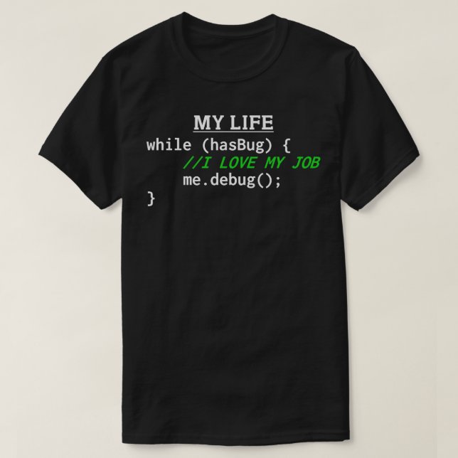 Programmerare - mitt liv t shirt (Design framsida)