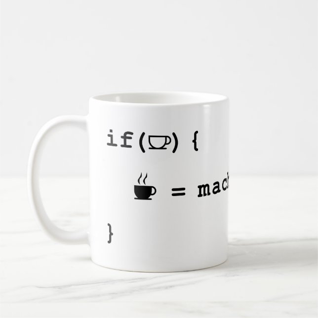 Programmerare Muggar - om kaffe Mugg är tomt (Vänster)