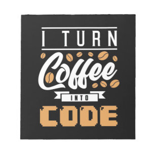 Programmerare - omvandla kaffe till kod anteckningsblock