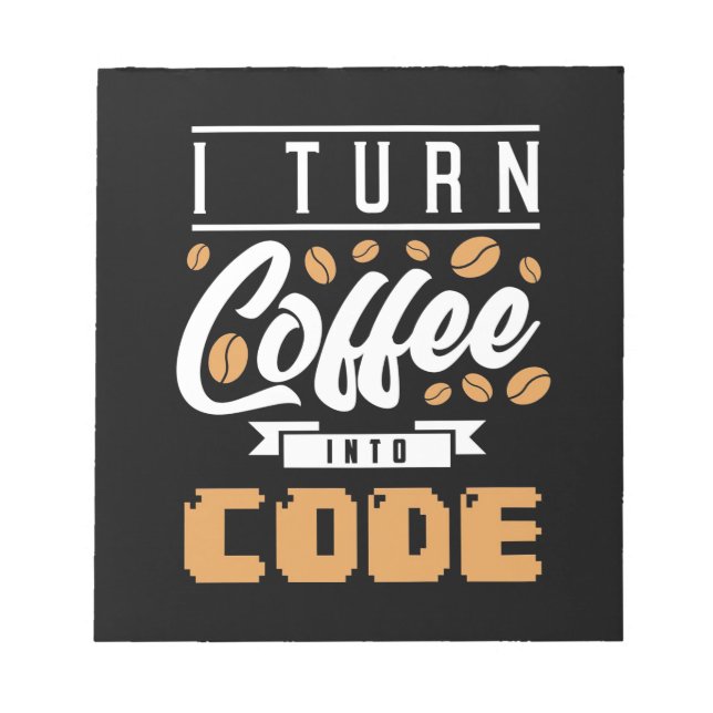 Programmerare - omvandla kaffe till kod anteckningsblock (Framsida)