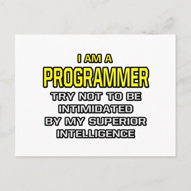 Programmerare.. överlägsen intelligens vykort (Framsida)