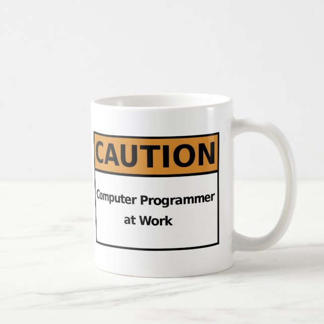 Programmerare på arbete kaffemugg (Höger)