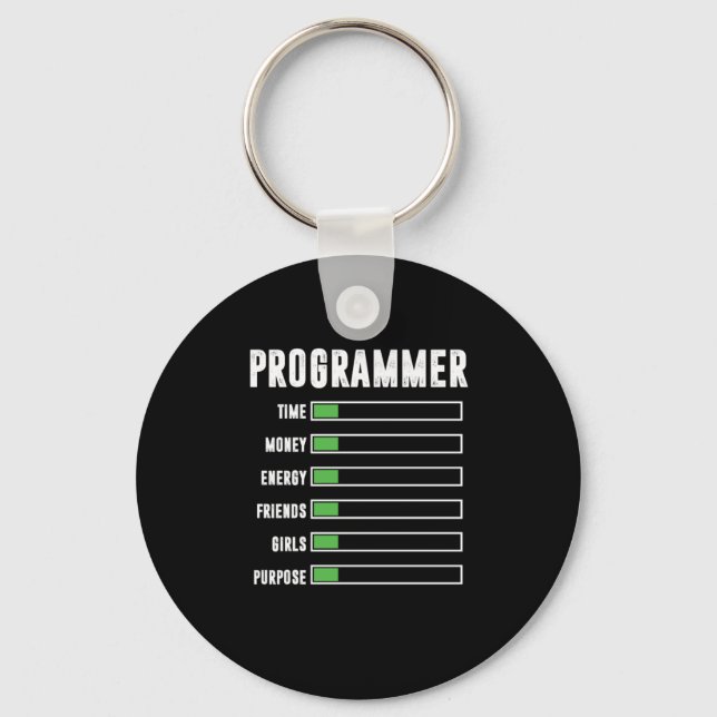 Programmerare Programming Coder Developer Gift Nyckelring (Framsida)