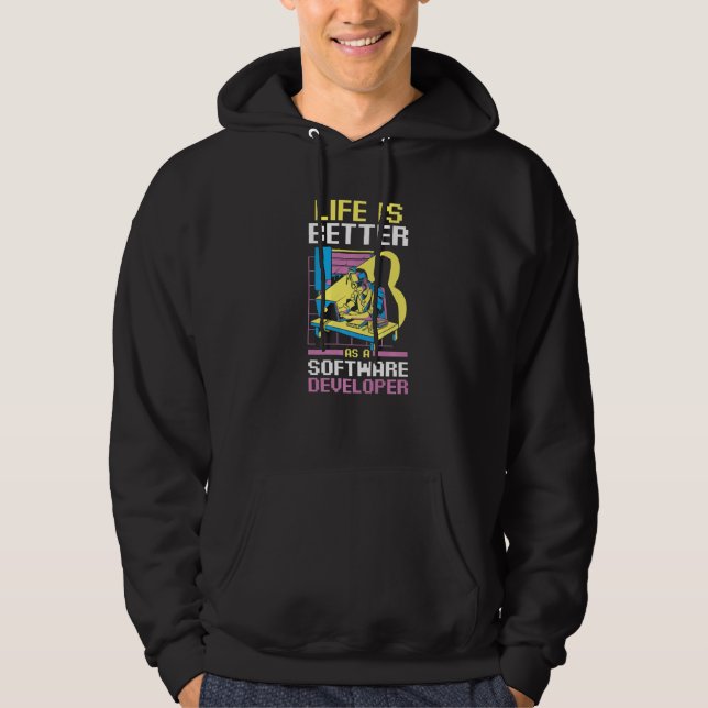 Programmerare som kodar som mjukvaruutvecklare 1 hoodie (Framsida)