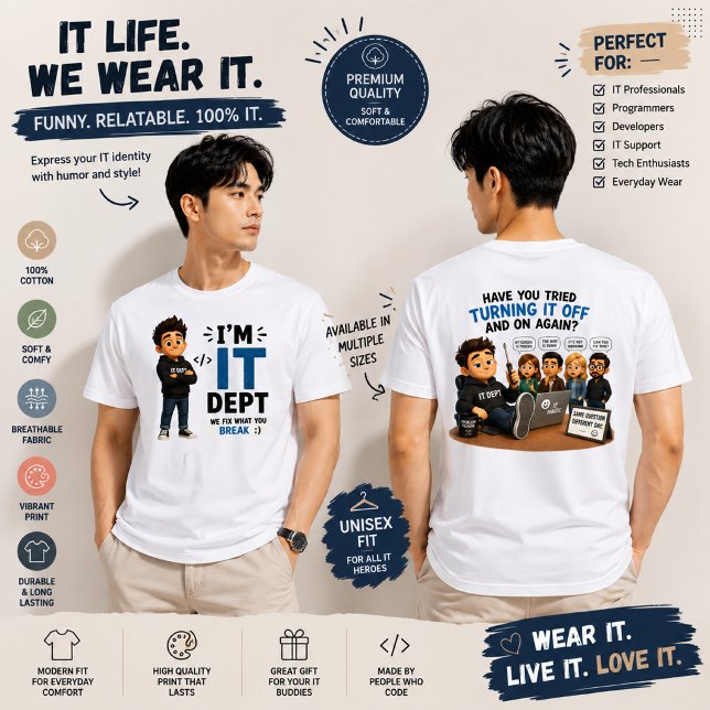 Programmerare & Tech Support Grafik T-shirt (Skapare uppladdad)