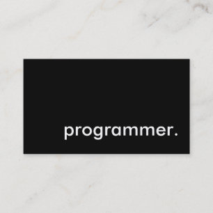 programmerare. visitkort