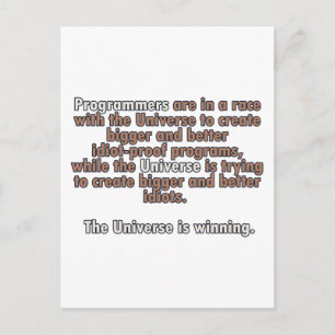 Programmerare Vs Universe Vykort