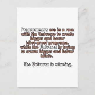 Programmerare Vs Universe Vykort