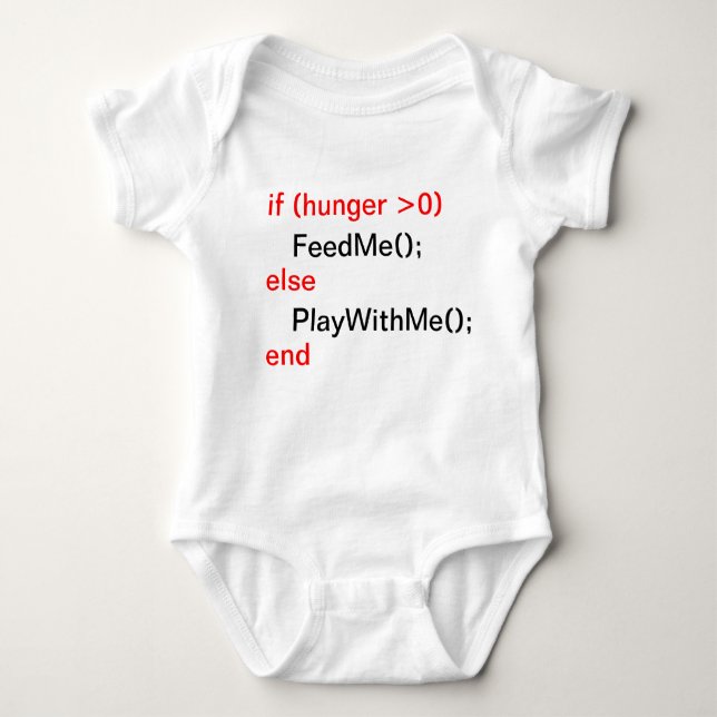Programmerarebebis (FeedMe, PlayWithMe) Tee Shirt (Framsida)