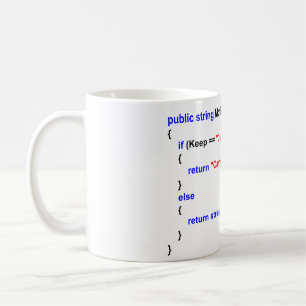Programmerarebehållalugn och bär på muggen kaffemugg