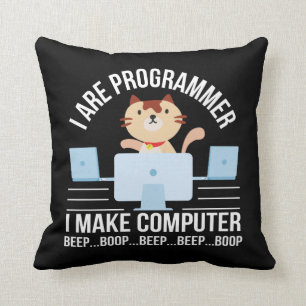 Programmerarekattälskare gör datoren att att sä kudde