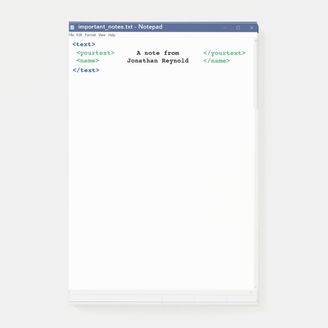 Programmeraren Anteckningsblock Coder Format Compu Post-it Block (Framsida)