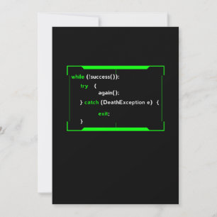 Programmeraren Developer Gift för HTML Java-kodnin Inbjudningar