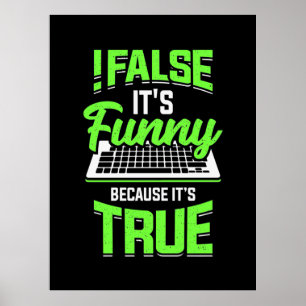Programmeraren falskt det är roligt poster