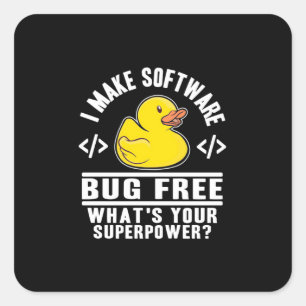 Programmeraren gör Software Kryp gratis Fyrkantigt Klistermärke