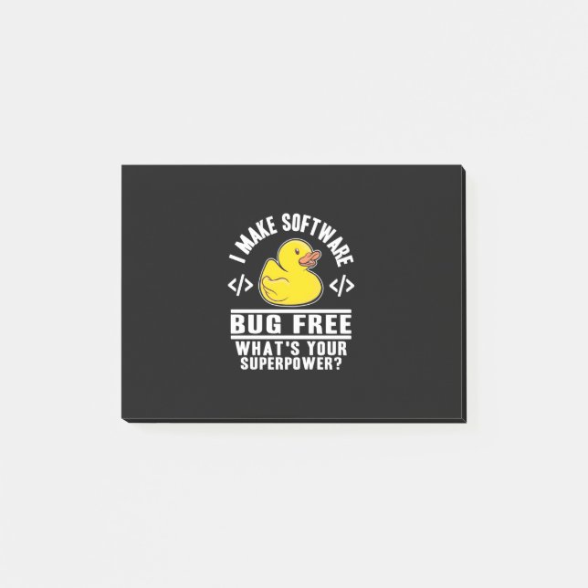 Programmeraren gör Software Kryp gratis Post-it Block (Framsida)