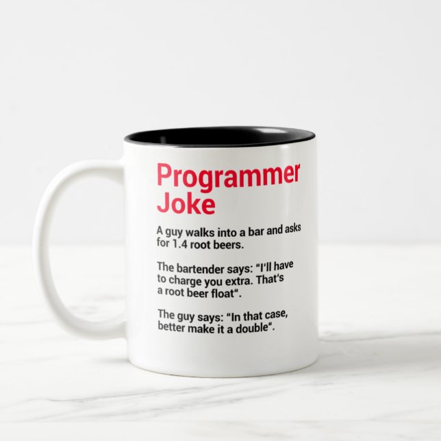Programmeraren Joke-De1gB Två-Tonad Mugg (Vänster)