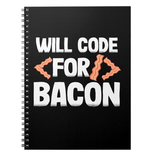 Programmeraren kommer att koda för Bacon Anteckningsbok (Framsidan)