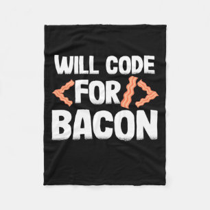 Programmeraren kommer att koda för Bacon Fleecefilt