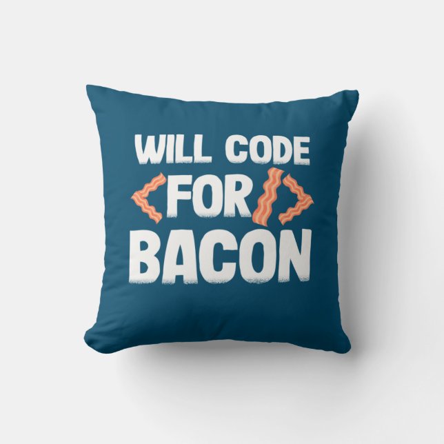 Programmeraren kommer att koda för Bacon Kudde (Framsida)