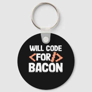 Programmeraren kommer att koda för Bacon Nyckelring