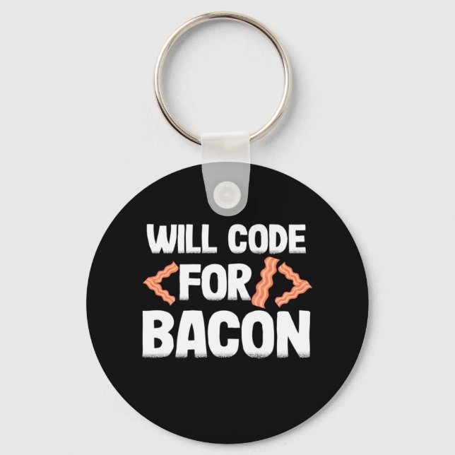 Programmeraren kommer att koda för Bacon Nyckelring (Framsida)